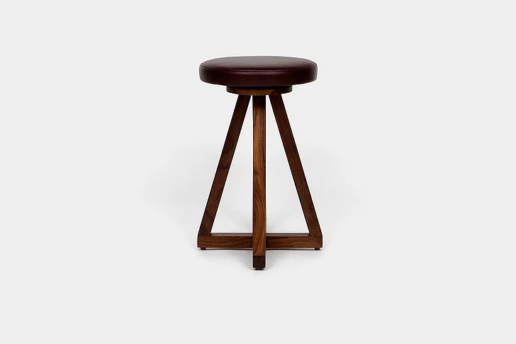 Artless Furniture X2 Leather Counter Stools (Set of 2) in Burgundy