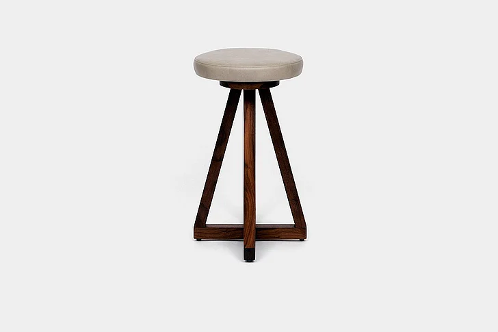 Artless Furniture X2 Leather Counter Stools (Set of 2) in Cashmere