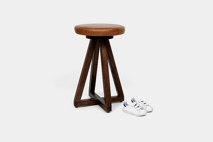 Artless Furniture X2 Leather Counter Stools (Set of 2) in Saddle
