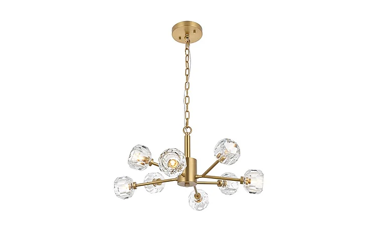 Elegant Graham 8 Light Pendant in Gold 3509D24G