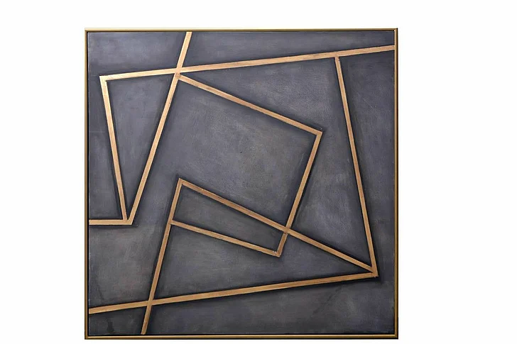 SUNPAN In A Maze - 60" X 60" - Gold Floater Frame A0198