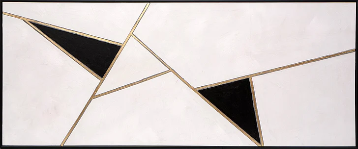 SUNPAN Geometric Relation - 72" X 30" - Black Floater Frame A0206