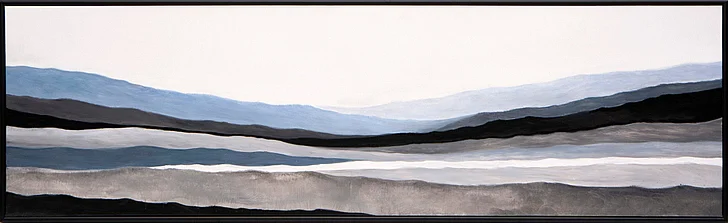 SUNPAN Mystic Landscape - 72" X 22" - Black Floater Frame A0209