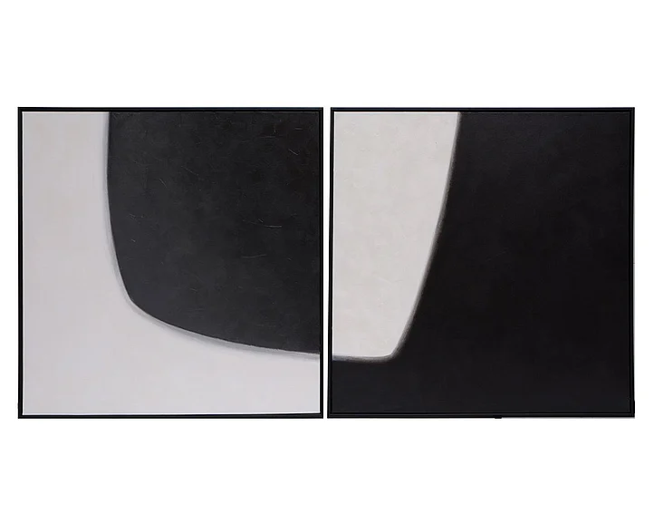 SUNPAN Double Cross (Set Of 2) - 48" X 48" - Black Floater Frame A0271 CLOSEOUT PROMO