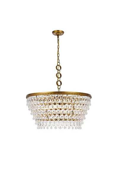 Elegant Nordic 6 Lights Brass Chandelier 1219D28BR/RC