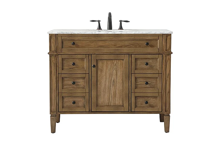 Elegant 42 In. Single Bathroom Vanity in Driftwood VF12542DW