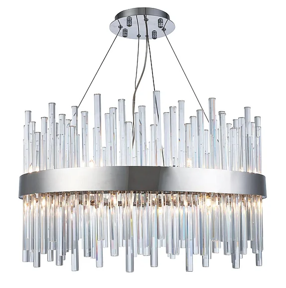 Elegant Dallas 16 Light Chrome Chandelier Clear Royal Cut Crystal 3000D25C
