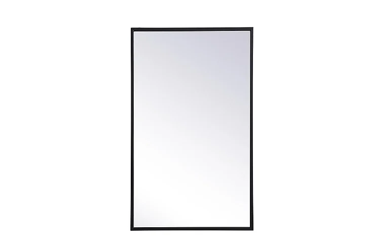 Elegant Metal Mirror Medicine Cabinet 17 In. x 28 In. in Black MR571728BLK