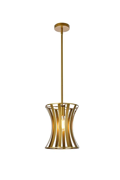 Elegant Lily 1 Light Pendant in Brass LD7076D10BR CLOSEOUT