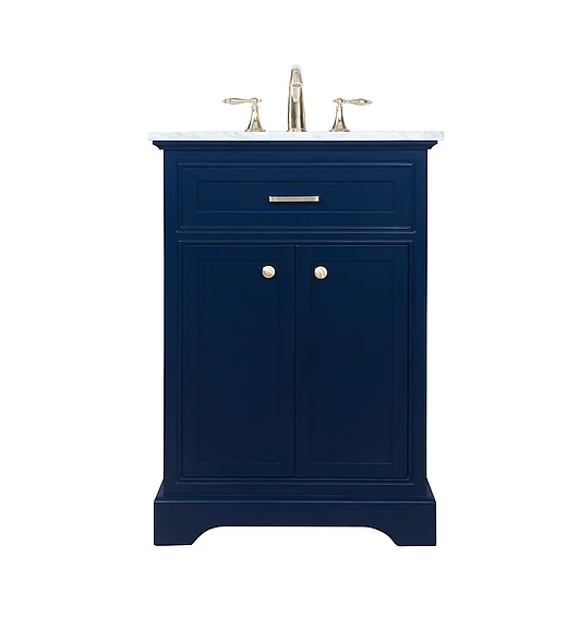 Elegant 24 In. Single Bathroom Vanity in Blue VF15024BL
