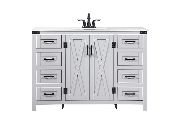 Elegant 48 In. Single Bathroom Vanity in Grey VF90248GR