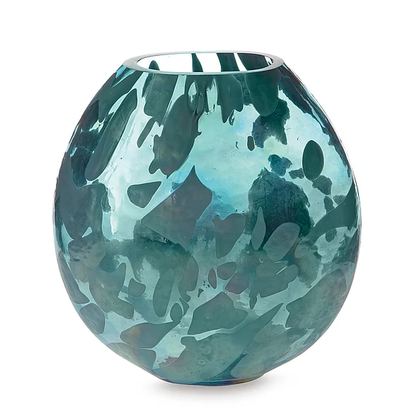 Cartshaw Vase in Iridescent Teal A2000739 FedEx/UPS
