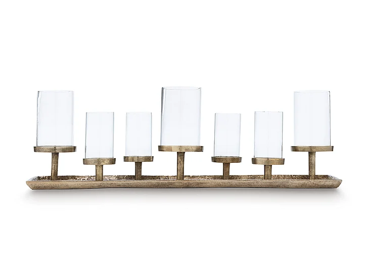 Wallmond Candle Holder in Antique Brass Finish A2000820 FedEx/UPS