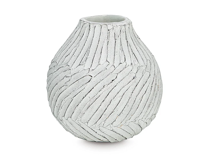 Shelvie Vase in Distressed White A2000849 FedEx/UPS