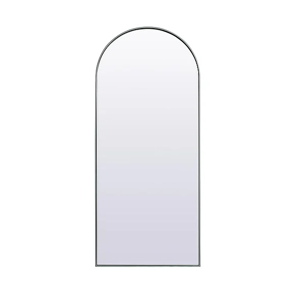Elegant Metal Frame Arch Full Length Mirror 32X76 In. in Silver MR1A3276SIL