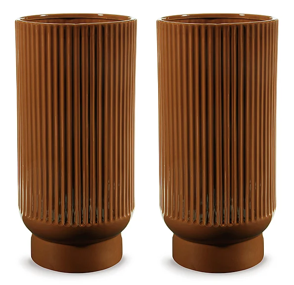 Avalyah Vase (Set of 2) in Burnt Umber A2900023 FedEx/UPS PROMO