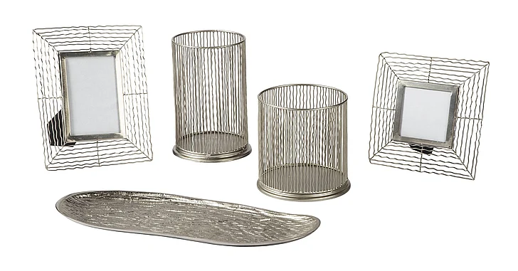 Dympna 5Pcs Accessory Set in Silver A2C00115 FedEx/UPS