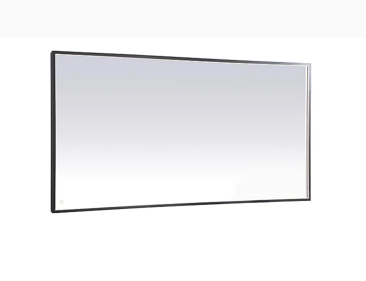 Elegant Pier 36X72 In. Led Mirror with Adjustable Color Temperature 3000K/4200K/6400K in Black MRE63672BK