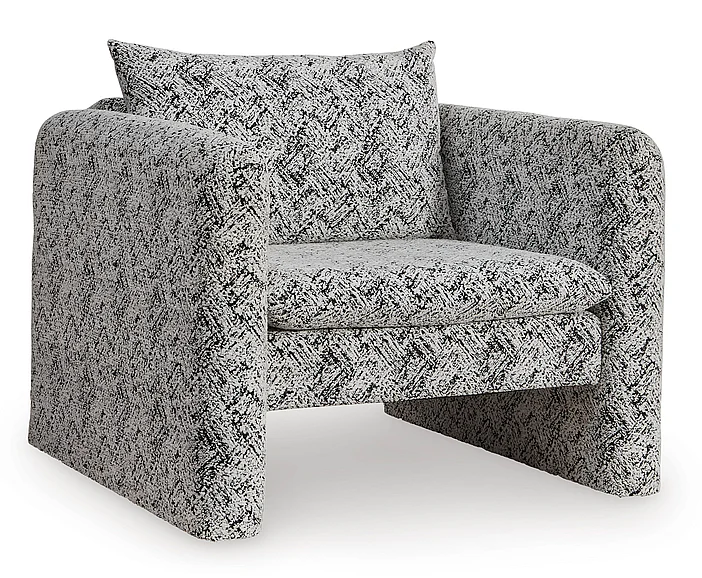 Kenbell Accent Chair in Black/White A3000705 FedEx/UPS PROMO
