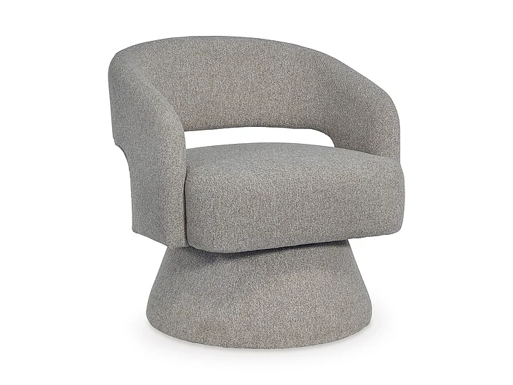 Nashkins Swivel Accent Chair in Pebble A3000757
