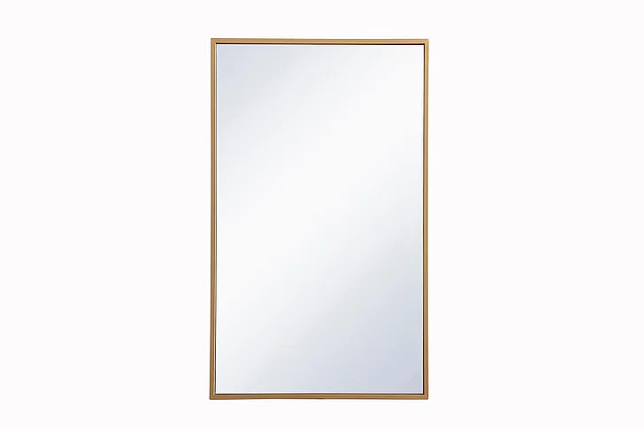 Elegant Metal Mirror Medicine Cabinet 17 In. x 28 In. in Brass MR571728BRS