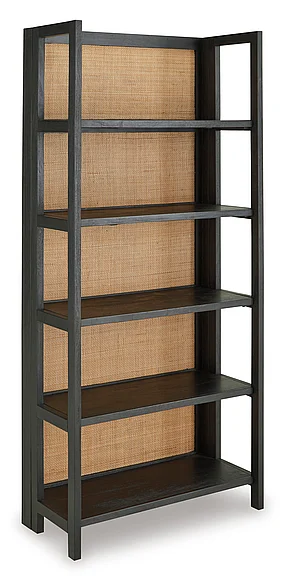 Abyard Bookcase in Black/Natural A4000574 FedEx/UPS PROMO