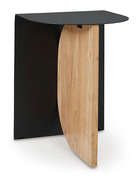 Ladgate Accent Table in Black/Natural A4000628 FedEx/UPS PROMO