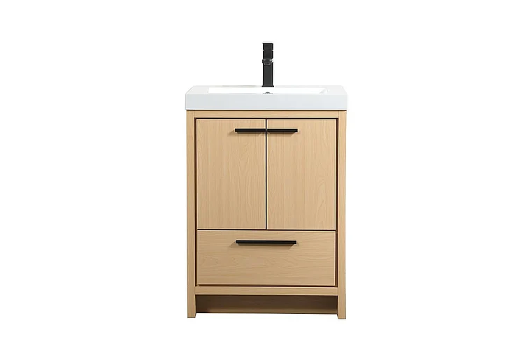 Elegant 24 In. Single Bathroom Vanity in Maple VF46024MMP
