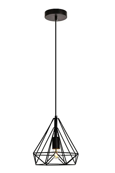 Elegant Jago Collection Pendant D9.8 H9.8 LT:1 Black Finish LDPD2089