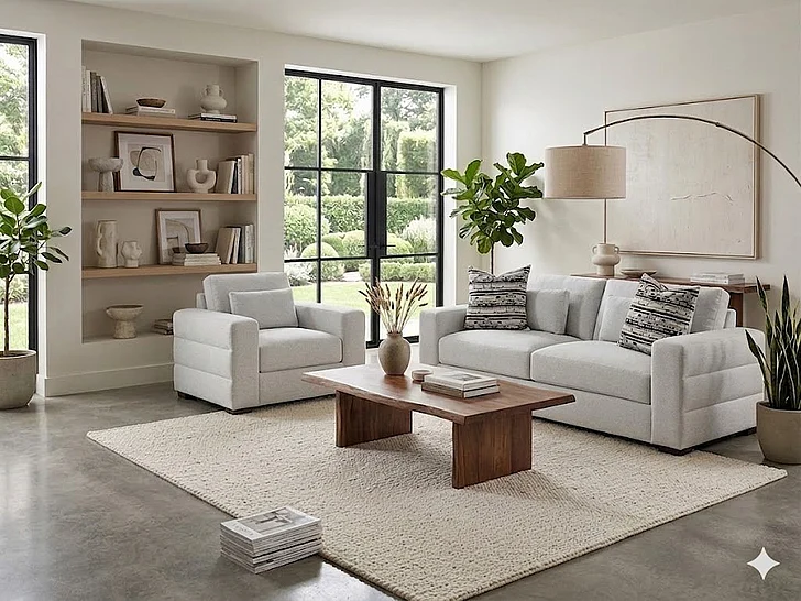 Stone & Leigh Sonoma 2pc Living Room Set in Cream CUSTOM ITEM