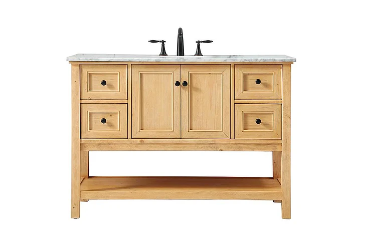 Elegant 48 In. Single Bathroom Vanity in Natural Wood VF27048NW