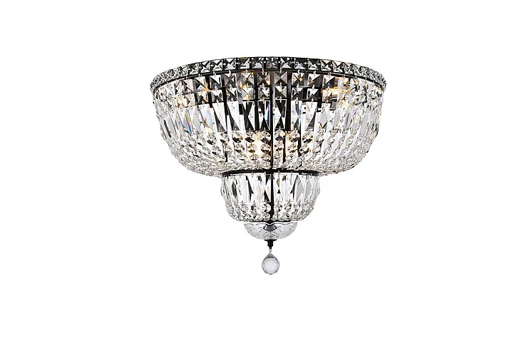 Elegant Tranquil 20 In. Black Flush Mount V2528F20BK/RC