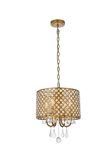 Elegant Elise 14 In. Pendant in Brass LD711D14BR CLOSEOUT
