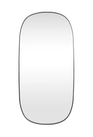 Elegant Metal Frame Oval Mirror 30X60 In. in Silver MR2B3060SIL