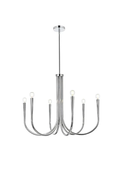 Elegant Layne 30 In. Chandelier in Chrome LD722D30C
