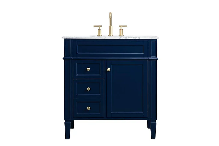 Elegant 32 In. Single Bathroom Vanity in Blue VF12532BL