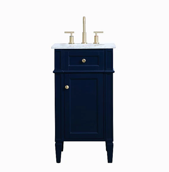 Elegant 18 In. Single Bathroom Vanity in Blue VF12518BL