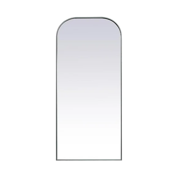 Elegant Metal Frame Arch Full Length Mirror 32X76 In. in Silver MR1FL3276SIL