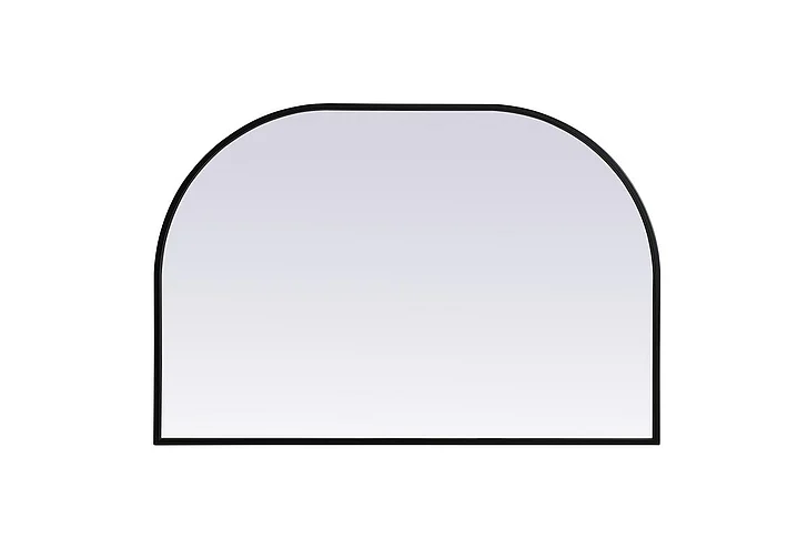 Elegant Metal Frame Arch Mirror 36X24 In. in Black MR1B3624BLK