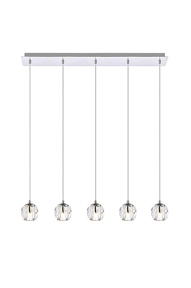 Elegant Eren 5 Lights Chrome Pendant 3505D32C
