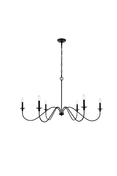 Elegant Rohan 48 In. Chandelier in Matte Black LD5056D48MB