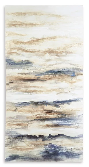 Joely Wall Art in Blue/Tan A8000277 FedEx/UPS