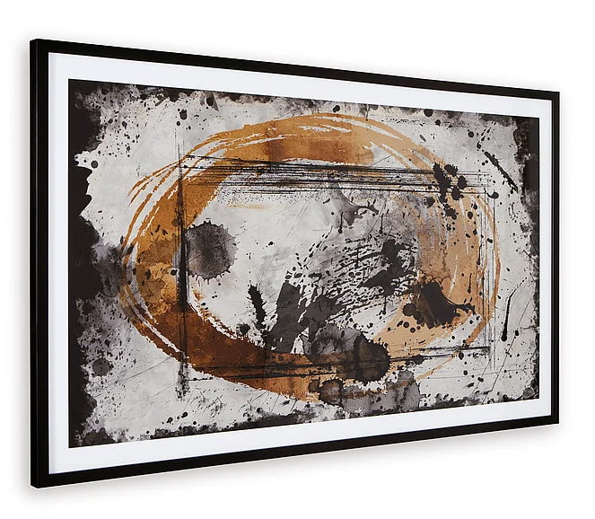Clefting Wall Art in Black/Caramel/Tan A8000374 FedEx/UPS
