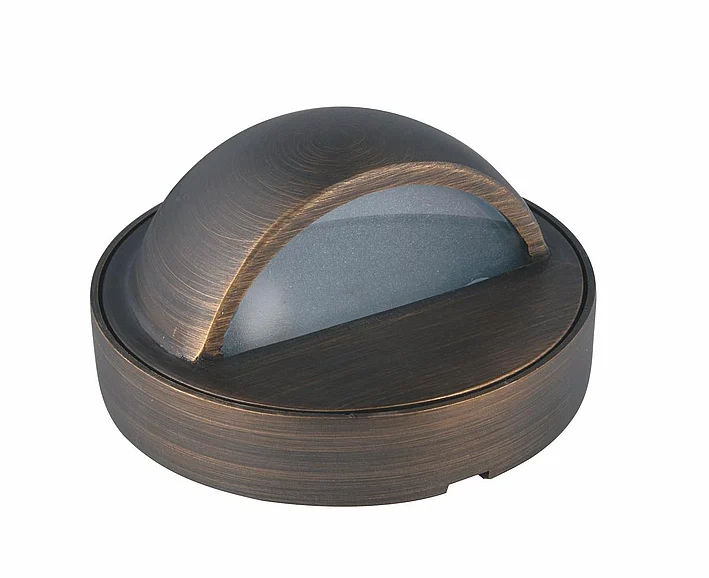 Elegant Deck Light D3.375 H2 Antique Brass Frosted Glass G4 Halogen 20W(Light Source Not Included) D011