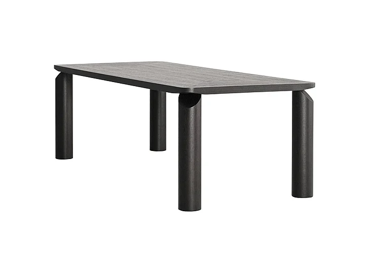 Klaussner Elan Linea Dining Table in Smoke Black in