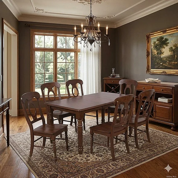 Sunset Trading Andrews 7pc Butterfly Leaf Dining Room Set in Chestnut