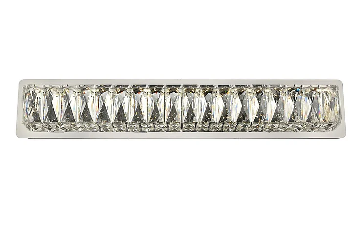 Elegant Monroe Integrated Led Chip Light Chrome Wall Sconce Clear Royal Cut Crystal 3502W24C