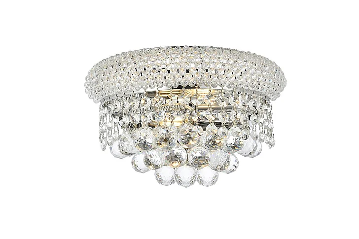 Elegant Primo 2 Light Chrome Wall Sconce Clear Royal Cut Crystal V1800W12C/RC
