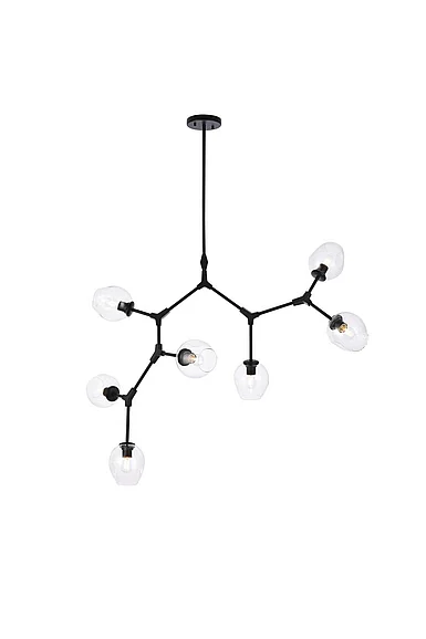 Elegant Cavoli 7 Lights Black Chandelier 1712G57BK