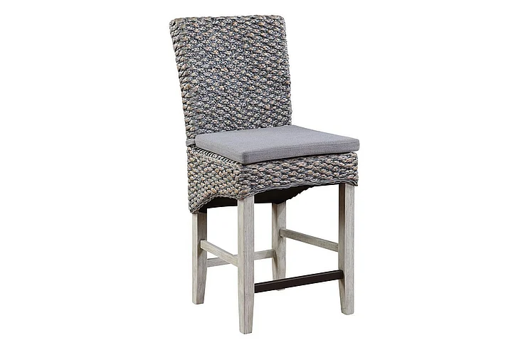 Cottage Creek Ocean Reef Counter Chair in Grey Seagrass (Set of 2) 71155